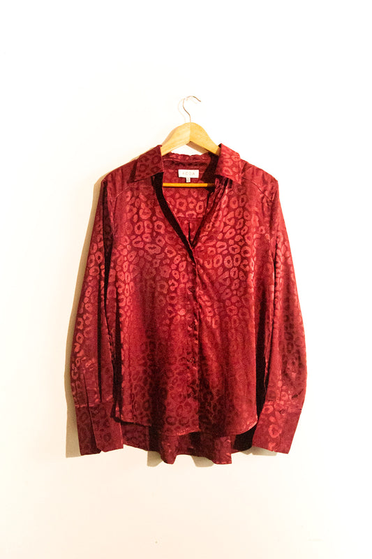 Wine Cheetah Top